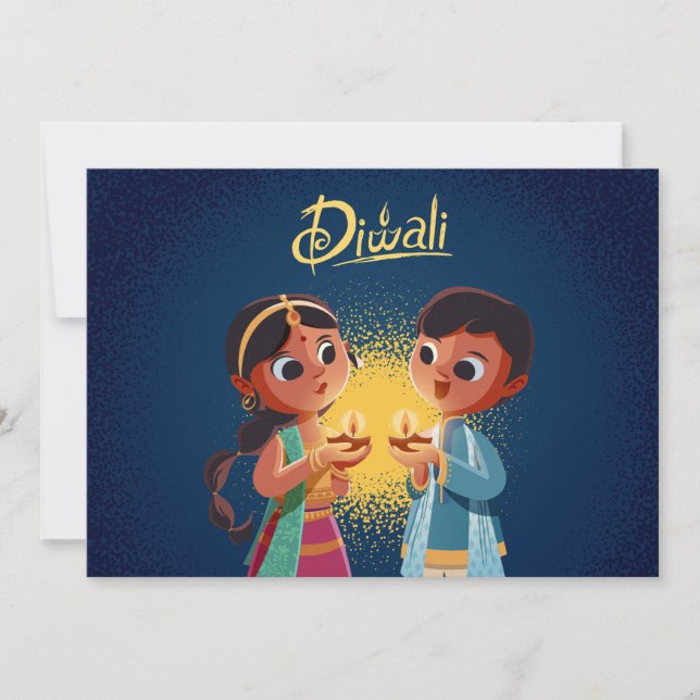 Festividades Cartão de Férias Feliz Diwali (Frente)