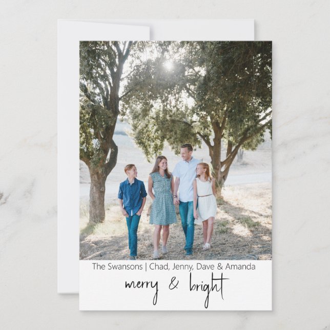 Festividades Cartão de Férias feliz e Brilhante (Frente)