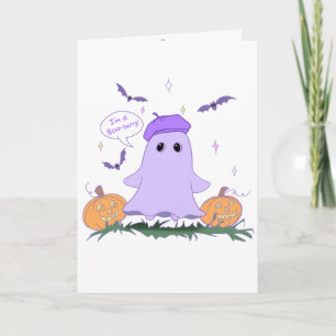 Festividades Cartão de Férias Feliz Halloween de Fantasma Fofo