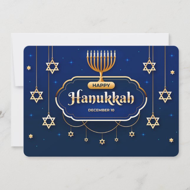 Festividades Cartão de Férias Feliz Hanukkah (Frente)