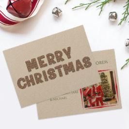 Festividades Cartão de Férias Feliz Natal Kraft