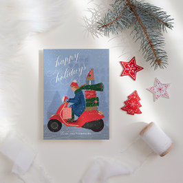 Festividades Cartão de Férias Felizes de Scooter Sem Foto