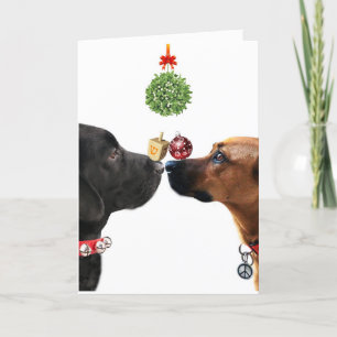 Festividades Cartão de Férias Felizes dos Cães Sortudos