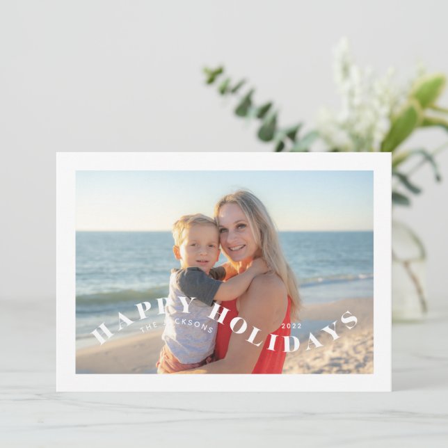 Festividades Cartão de Férias Festivo de Férias Festivas (Em pé/Frente)
