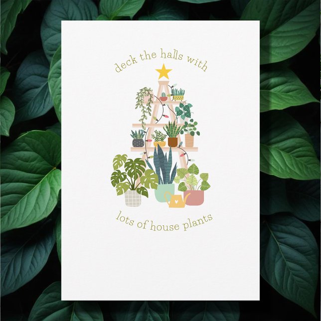 Festividades Cartão de Férias Flat de Férias da Planta de Natal (Criador carregado)