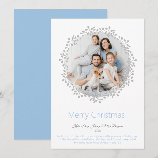 Festividades Cartão de Férias Flat de Férias Feliz de Natal (Frente/Verso)