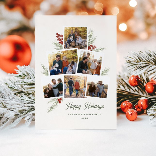 Festividades Cartão de Férias Flat Fesage Foliage, árvore de fo (Criador carregado)