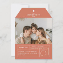 Cartão de Férias Flat Tag Festivo