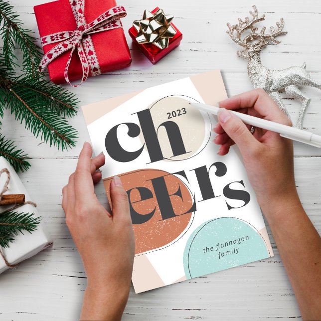 Festividades Cartão de Férias Flat Trendy para 2023 Ano Novo (Criador carregado)