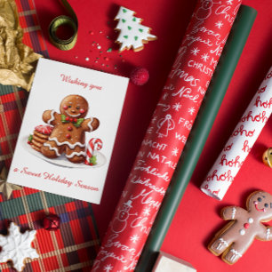Festividades Cartão de Férias Flor de Natal Homem Pão Gelado