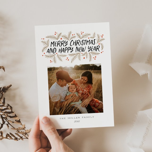 Festividades Cartão de Férias Floral do Feliz ano novo Feliz de (Criador carregado)