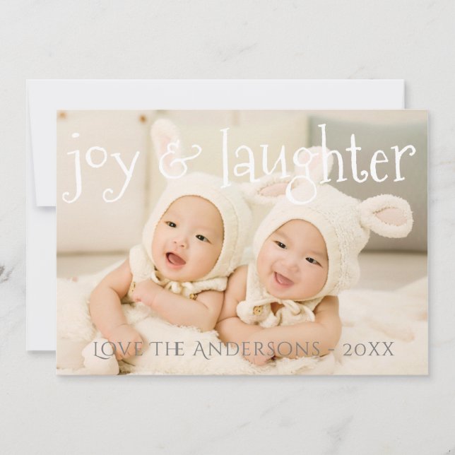 Festividades Cartão de Férias FOTO Moderno, Anúncio, Outros (Frente)