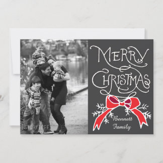 Festividades Cartão de Férias Fotográfico: Chalkboard Feliz Nat