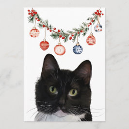 Festividades Cartão de Férias Gato Chapado