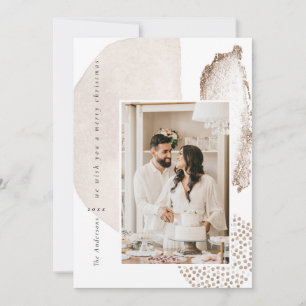 Festividades Cartão de Férias Geométricas de Natal Boho Moderno