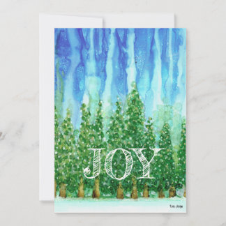 Festividades Cartão de Férias JOY - Design original de tinta ál