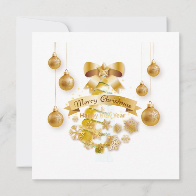 Festividades Cartão de férias liso (Frente)