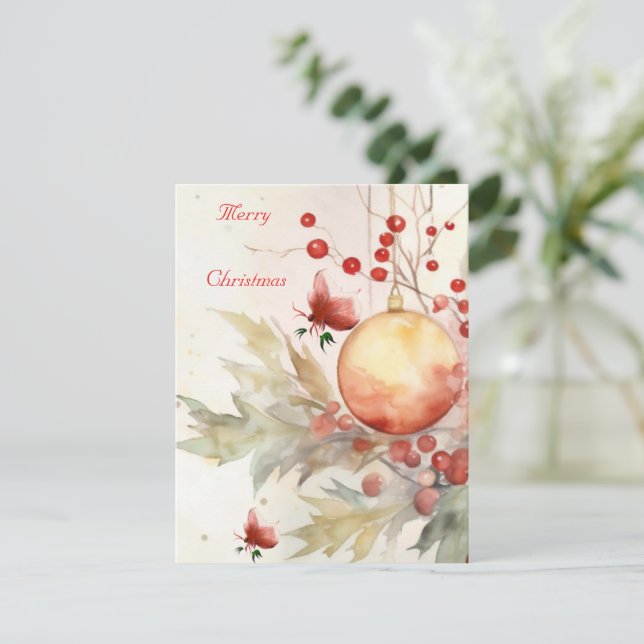 Festividades Cartão de férias liso (Em pé/Frente)