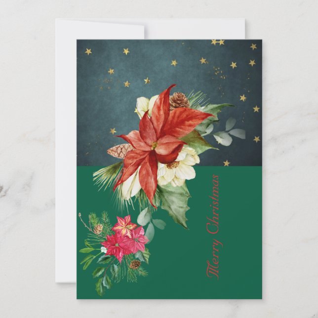 Festividades Cartão de férias liso (Frente)