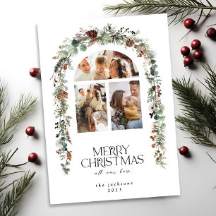 Festividades Cartão de Férias Lotus Pods de Colagem de Fotograf