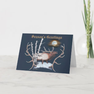 Festividades Cartão de Férias Majestoso Bull Elk