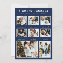 Festividades Cartão de Férias Moderno de Colagem de Fotos