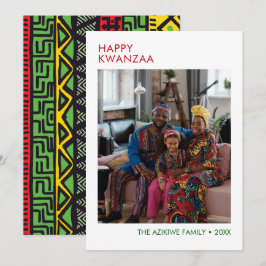 Festividades Cartão de Férias Moderno de Kwanzaa com Foto