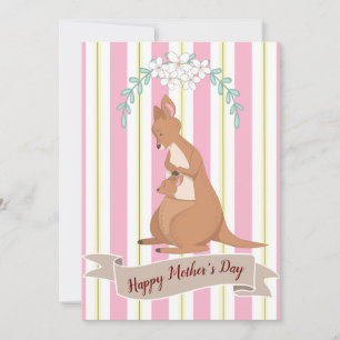 Festividades Cartão de Férias Momma Kangaroo Flat