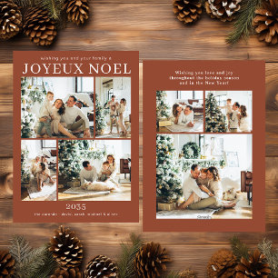 Festividades Cartão de Férias Multi Foto Joyeux Noel