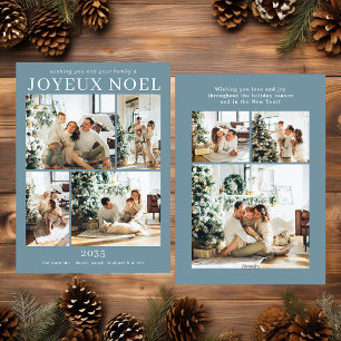 Festividades Cartão de Férias Multi Foto Joyeux Noel