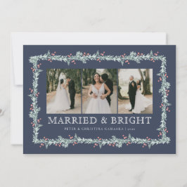 Festividades Cartão de Férias Multifoto de Natal Recém-casado