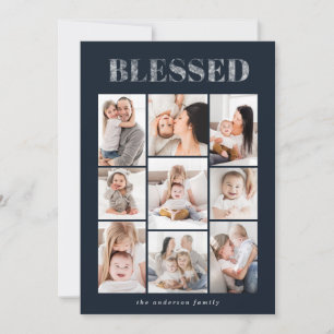 Festividades Cartão de férias multigráfico de Natal abençoa