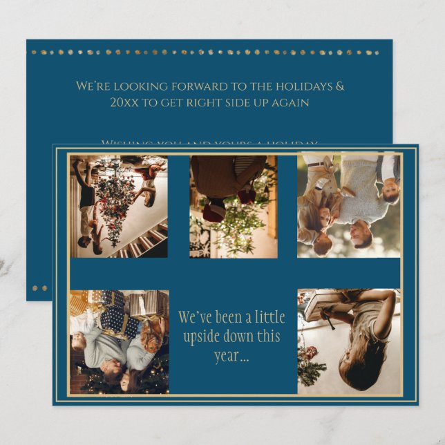 Festividades Cartão de Férias Natal invertido (Frente/Verso)