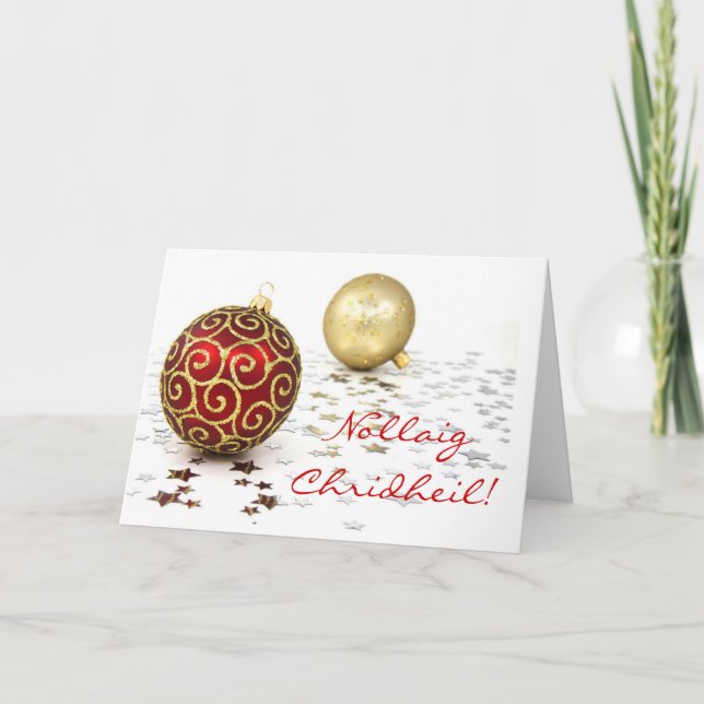 Festividades Cartão de Férias Natal Nollaig Chridheil (Frente)