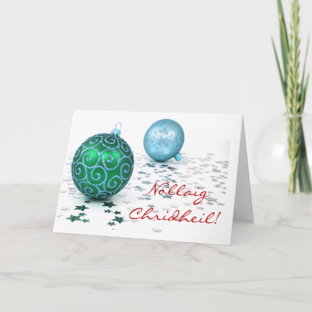 Festividades Cartão de Férias Natal Nollaig Chridheil (Frente)