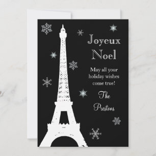 Festividades Cartão de Férias Neve em Paris