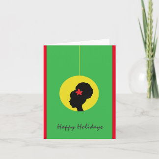 Festividades Cartão de Férias para Cabelo Natural