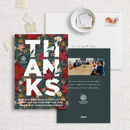 Festividades Cartão de Férias para Obrigados Invernos Florais