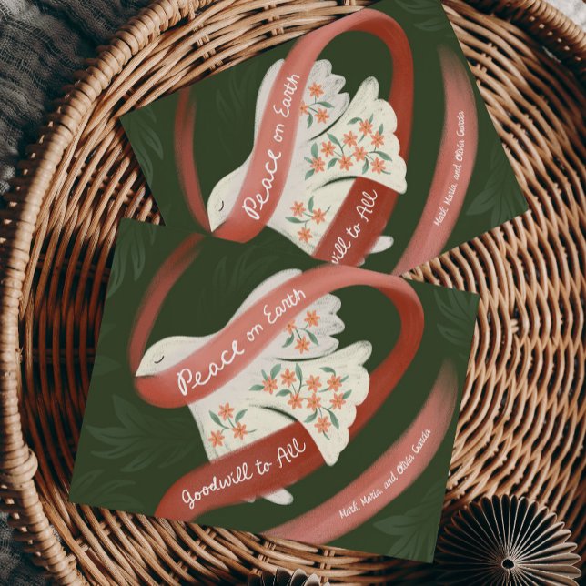 Festividades Cartão de Férias "Paz na Terra" com Dove (Criador carregado)