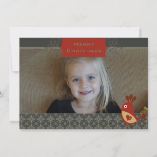 Festividades Cartão de Férias Personalizadas de Cardeal Folk Ar