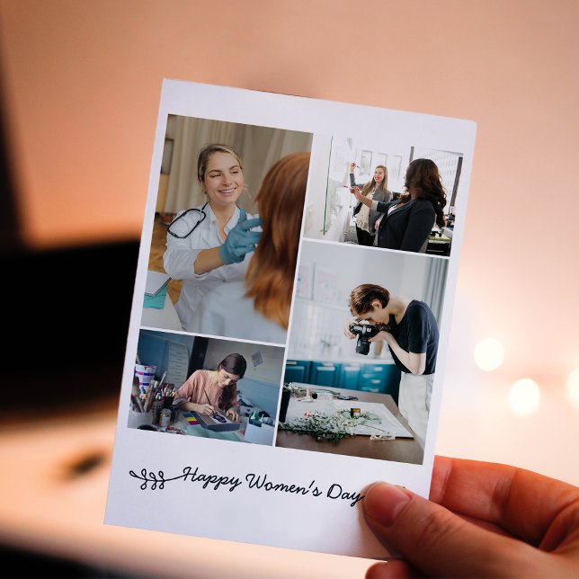 Festividades Cartão de Férias Personalizado para o Dia da Mulhe (Criador carregado)