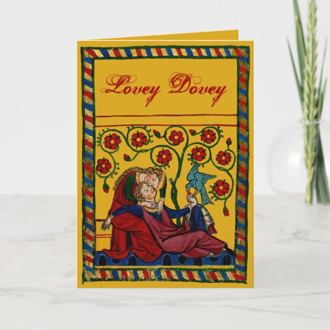 Festividades Cartão de Férias Personalizável Lovey Dovey (Frente)