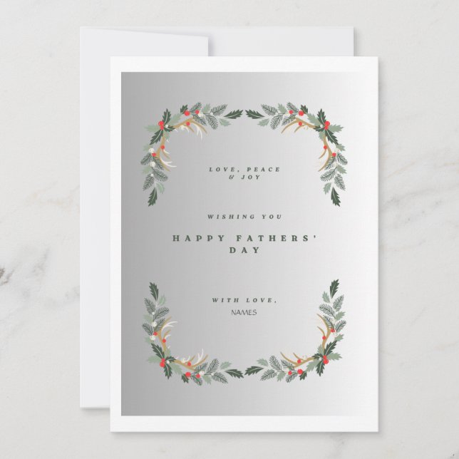 Festividades Cartão De Férias Personalizável Para O Dia Dos Pai (Frente)