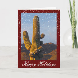 Festividades Cartão de Férias Personalizável Saguaro Cactus Dus
