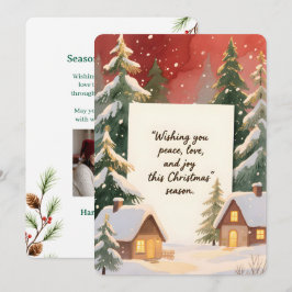 Festividades Cartão de Férias Personalizável Vintage Plano