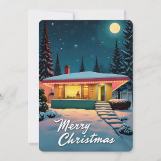 Festividades Cartão de Férias Personalizável Vintage Plano