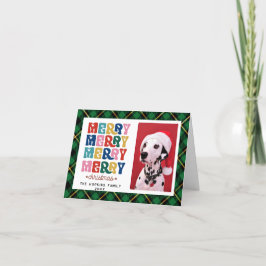 Festividades Cartão de Férias Plana de Natal Colorido Personali