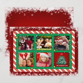 Festividades Cartão de Férias Plana de Natal Personalizado com 