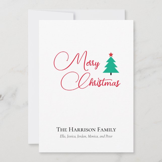 Festividades Cartão de Férias Plana Personalizável para Feliz N (Frente)