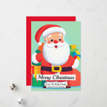 Cartão de Férias Planas de Natal do Papai Noel